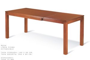 Fiona – Mesa de madera extensible – Detalles